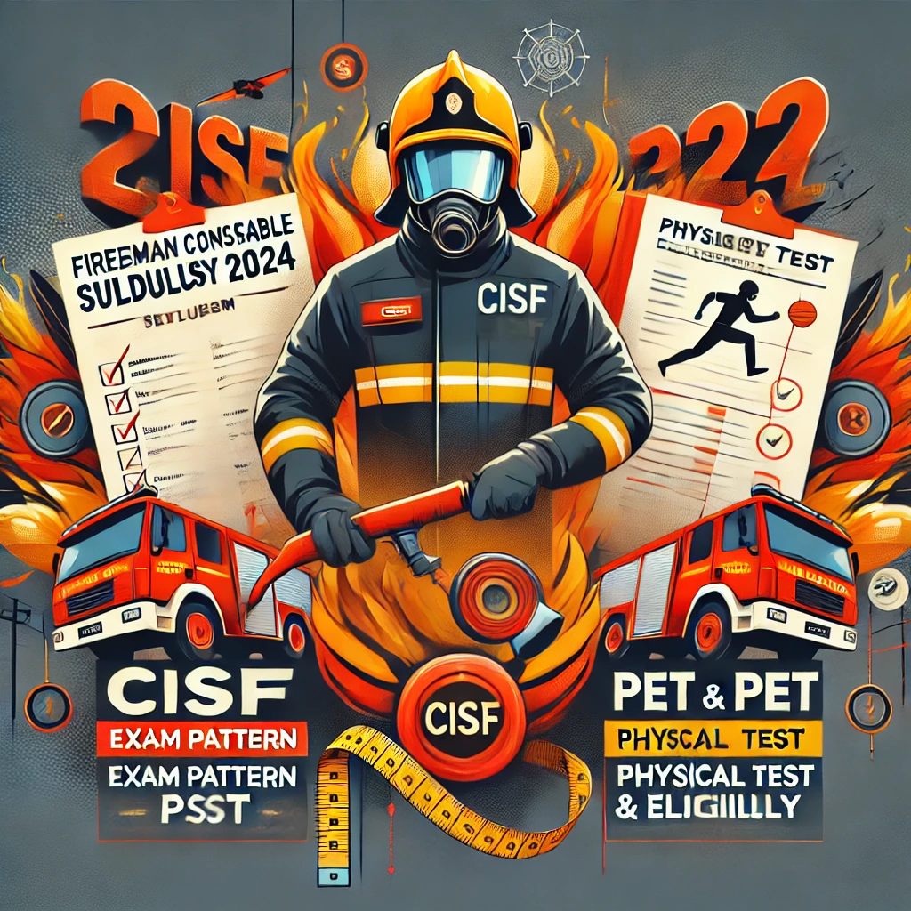 CISF Fireman Constable Syllabus 2024 Exam Pattern, PST PET & Physical Test Eligibility Details