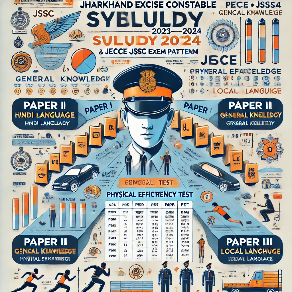 Jharkhand Excise Constable Syllabus 2024 JECCE JSSC Exam Pattern