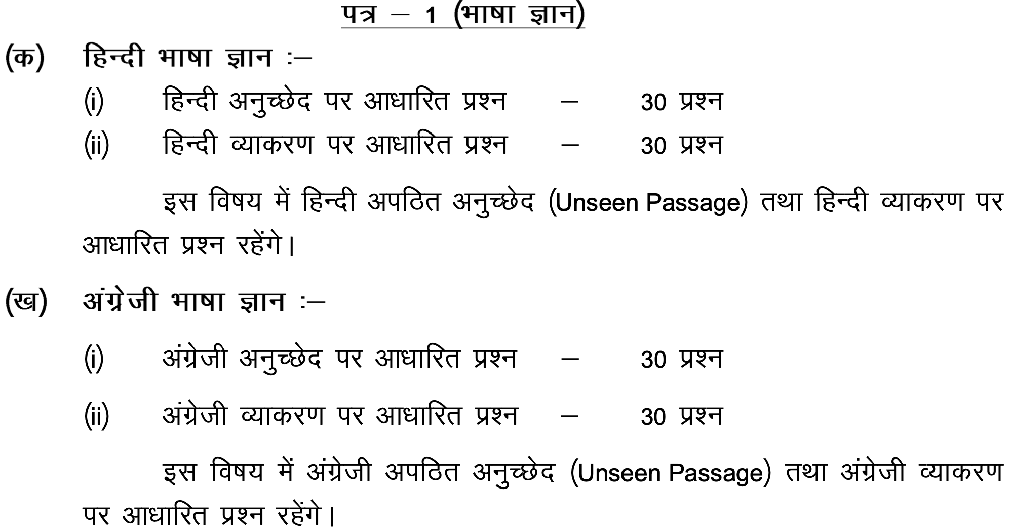 Jharkhand Graduate Level Syllabus 2024 JSSC JGGLCCE-2023 Exam Pattern hindi english language