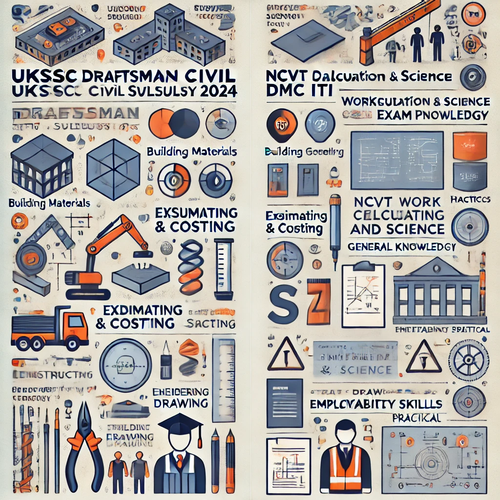 UKSSSC Draftsman Civil Syllabus 2024 & NCVT DMC ITI Exam Pattern