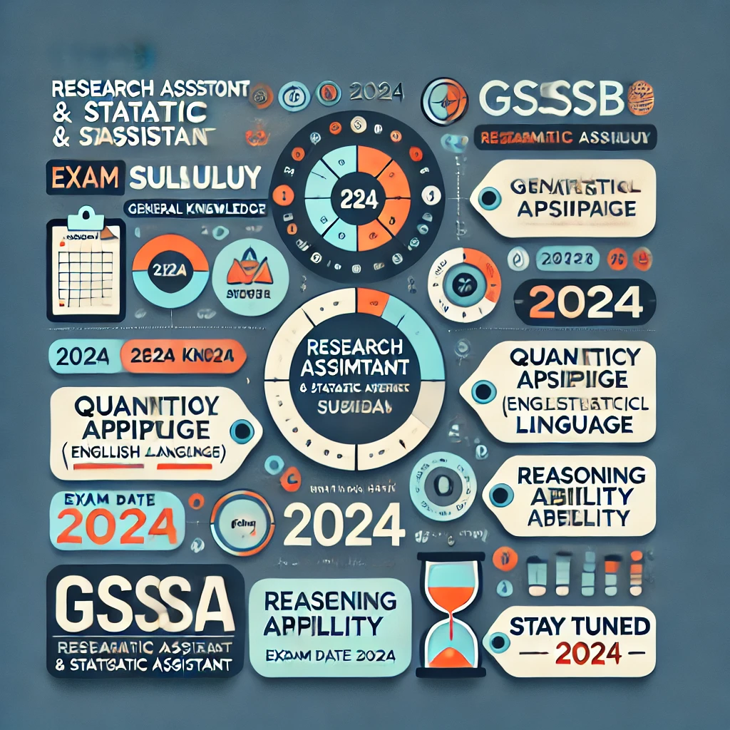 GSSSB Research & Statistical Assistant Syllabus Exam Date 2024