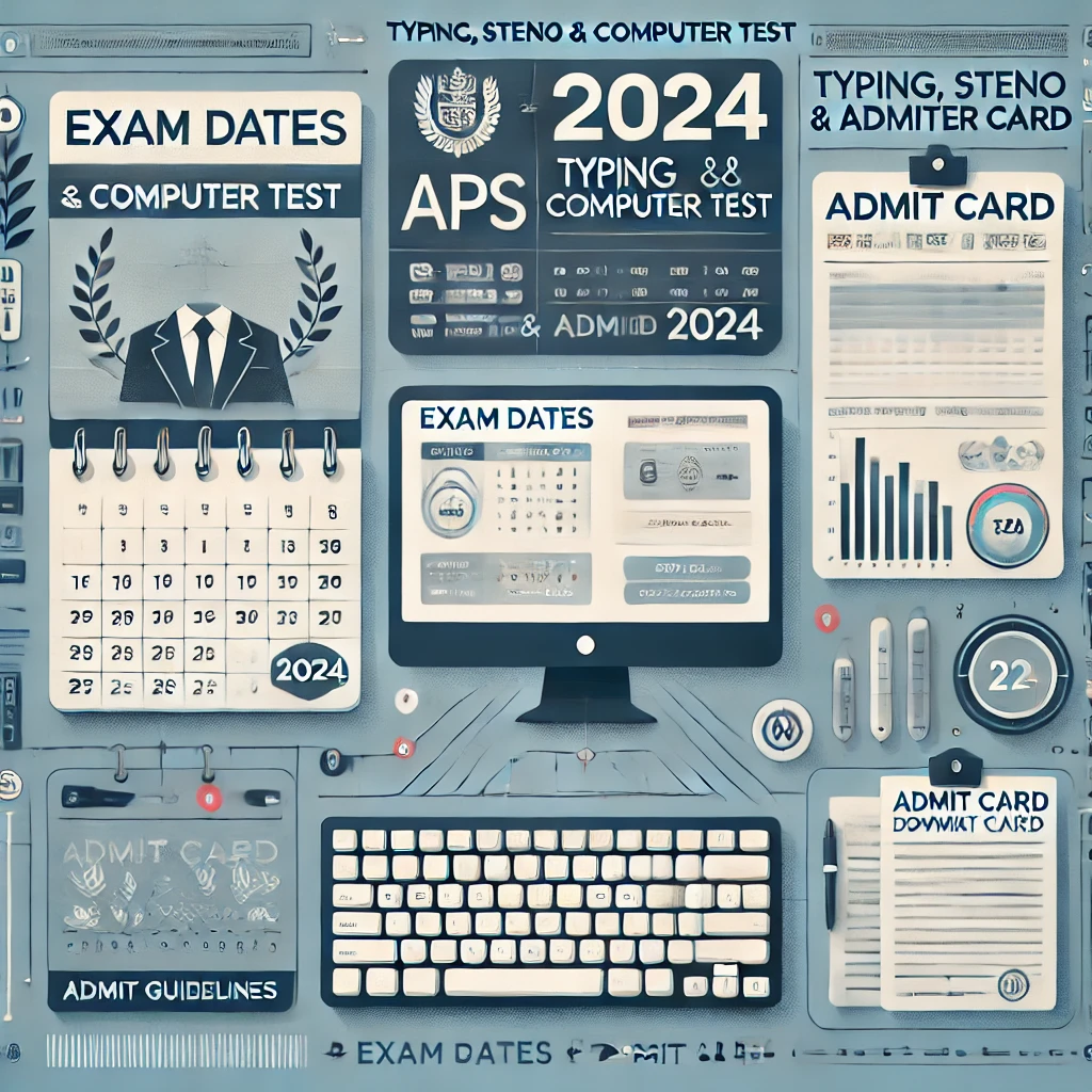 UKPSC APS Typing, Steno & Computer Test Exam Dates & Admit Card 2024 feature image